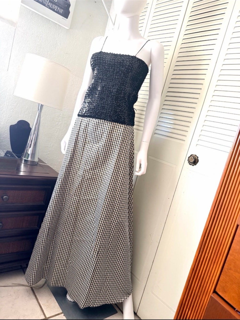 ROBERTA\ plaid midi skirt vintage size by measurements